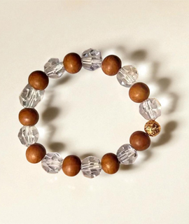 Wood Crystal bracelet