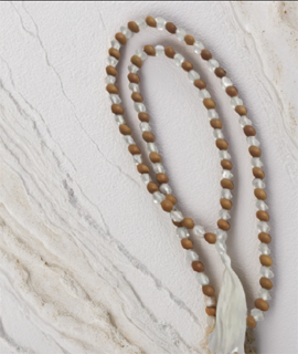 Wooden Crystal Mala
