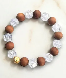 Wood Crystal Bracelet